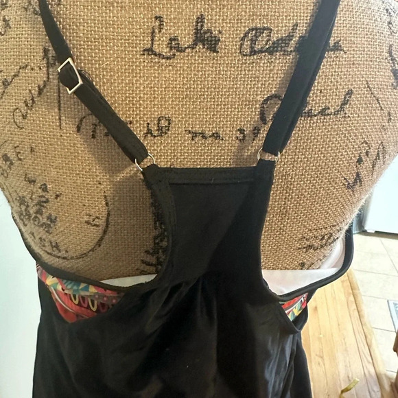 Body Renewal Cut Out Double Up Tankini Top, XXL - Picture 4 of 6